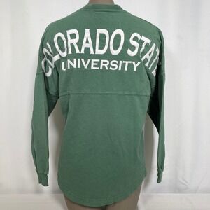 Colorado State Rams NCAA Spirit Jersey Green Logo Sweatshirt Women's XS